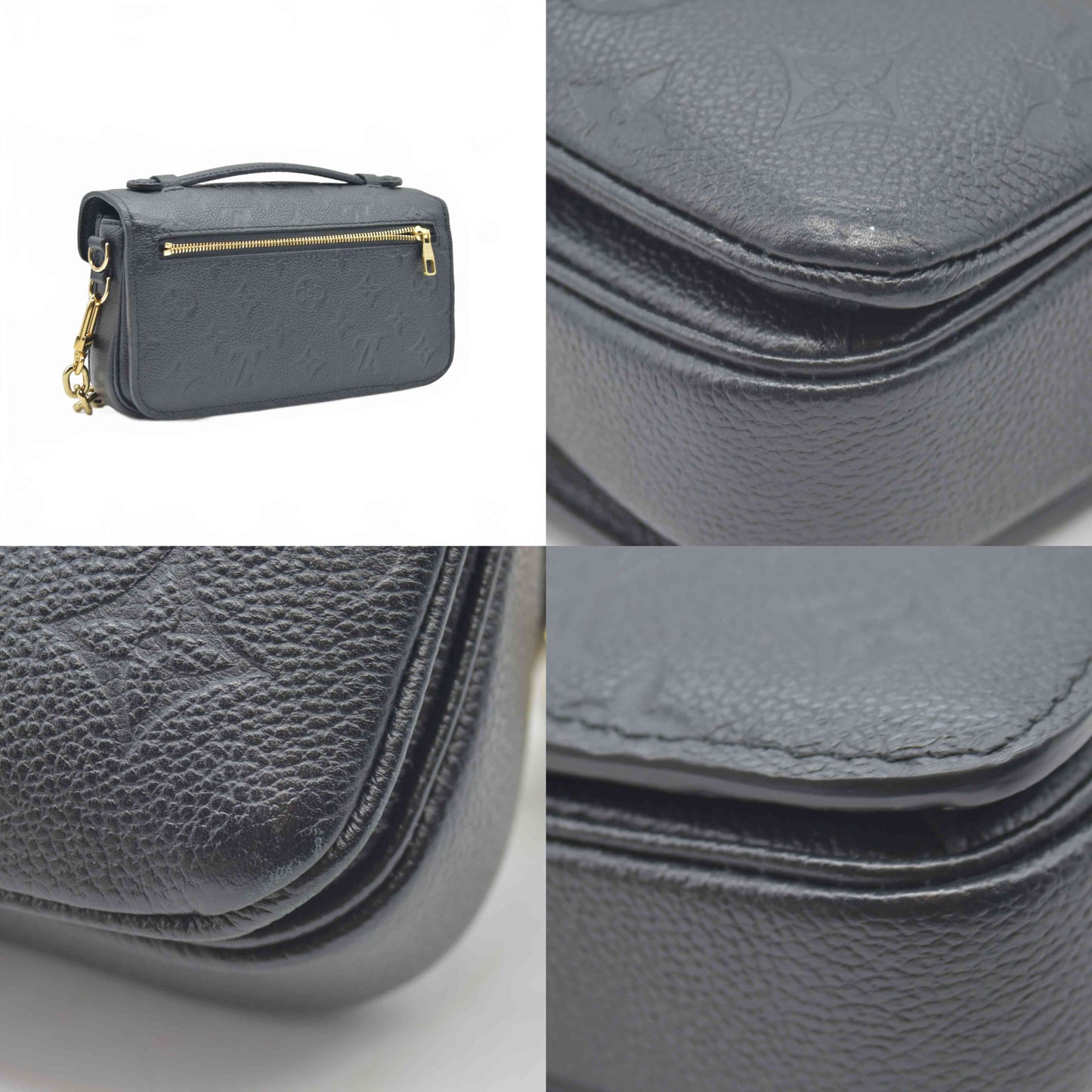 $3250 RFID Louis Vuitton Monogram Giant Empreinte Pochette Metis East West