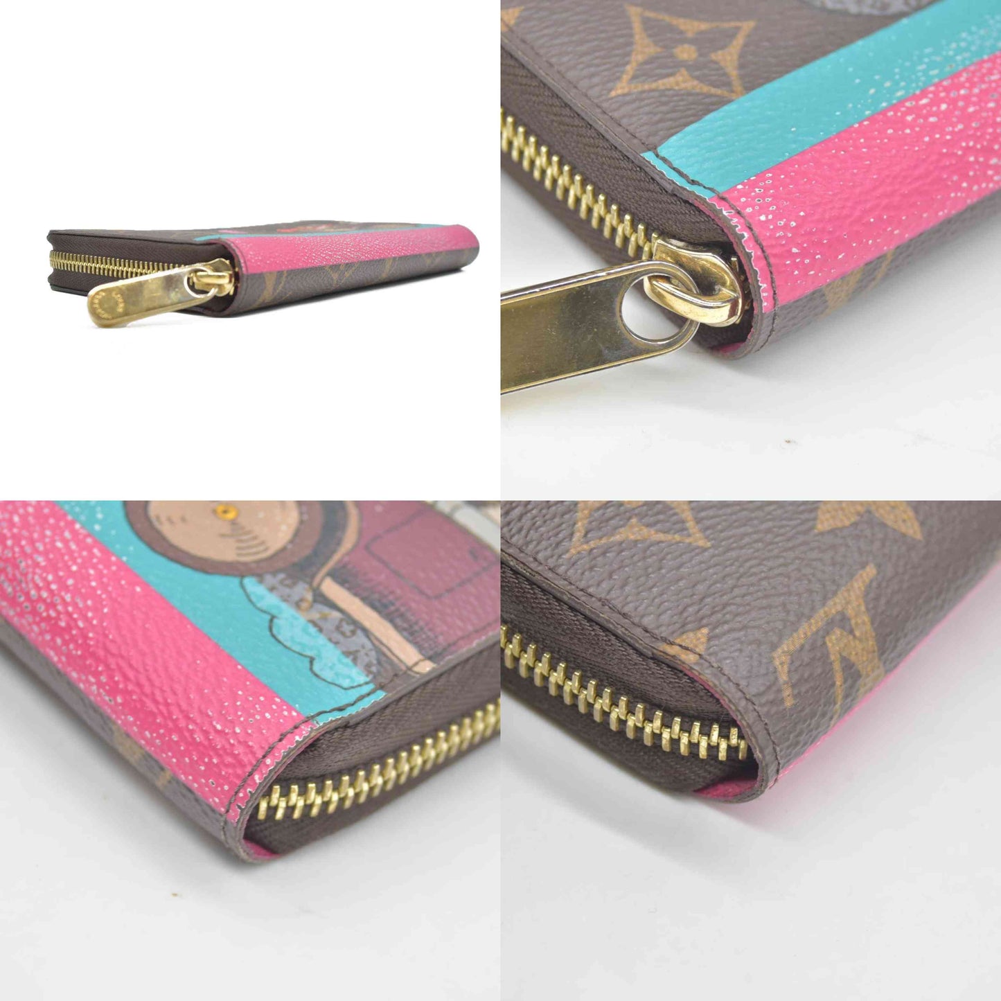 $915 Louis Vuitton Monogram 2015 Christmas Animation Zippy Wallet Hibiscus CONSIGNMENT