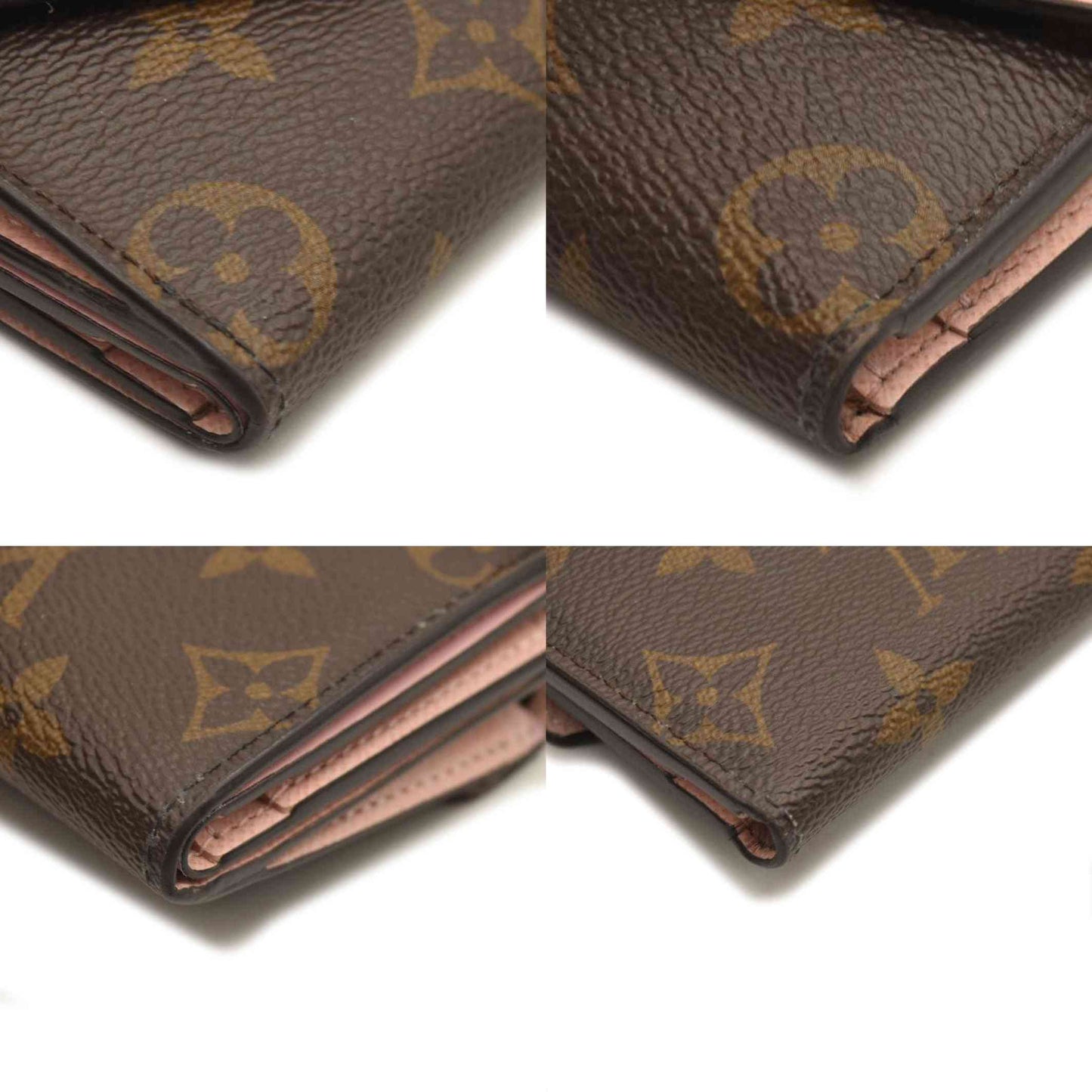 LOUIS VUITTON Monogram Zoe Wallet Rose Ballerine