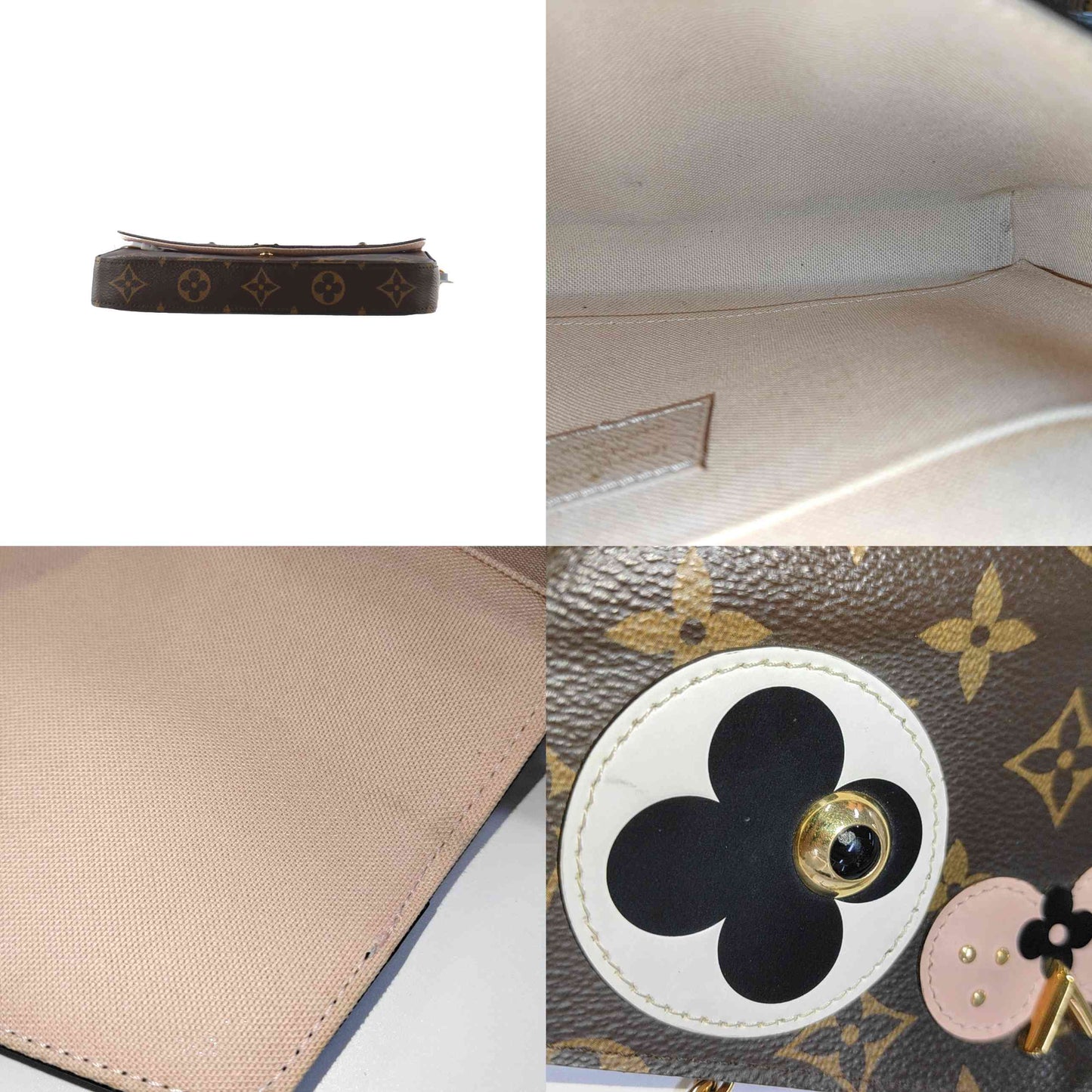 Louis Vuitton  Monogram Valentine Dog Pochette Felicie Chain Wallet