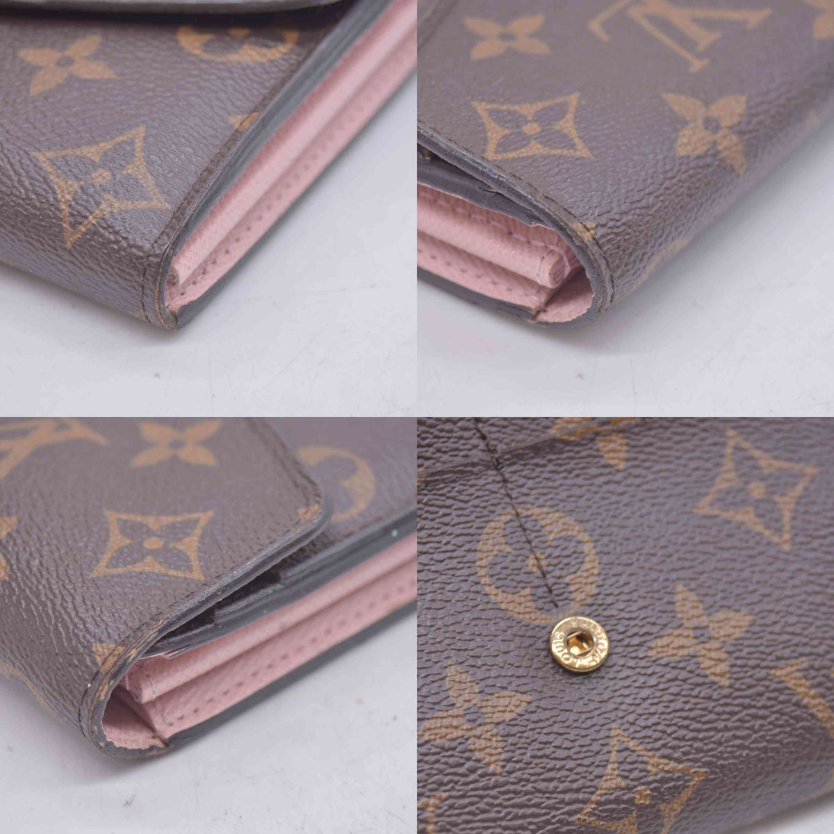 $740 2018 Louis Vuitton  Sarah Wallet NM Brown Monogram CA3128 10021007