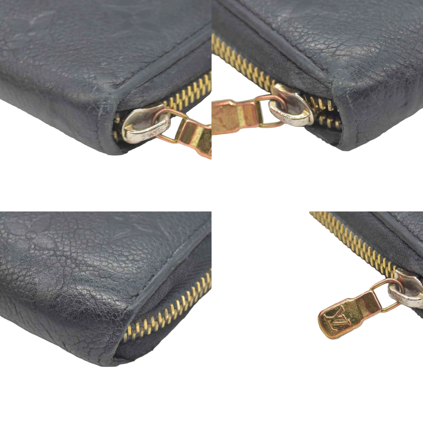 $1170 Louis Vuitton Monogram Empreinte Leather Zippy Long Wallet TN0155