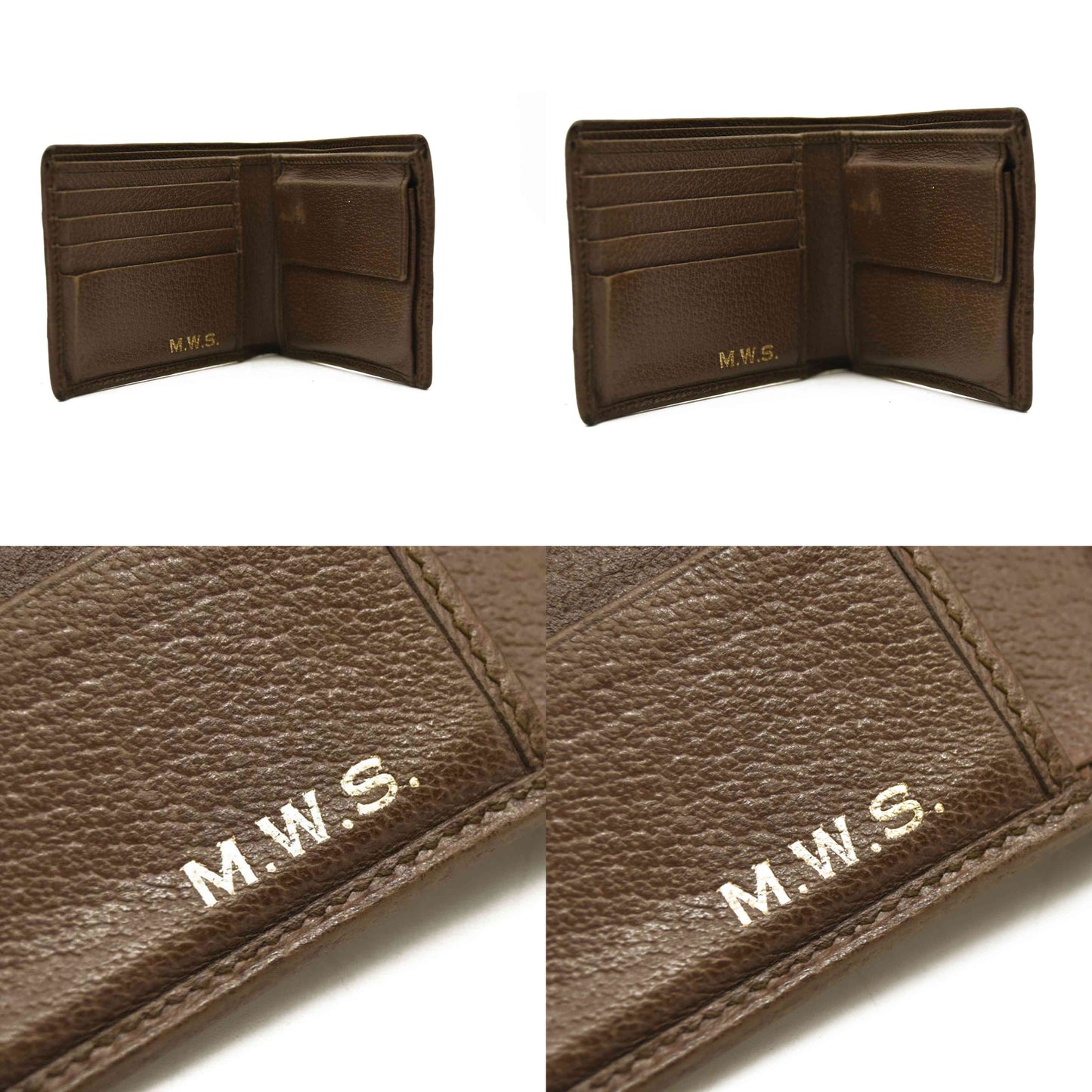 GUCCI Ophidia GG Logo PVC Leather Bifold Wallet Beige