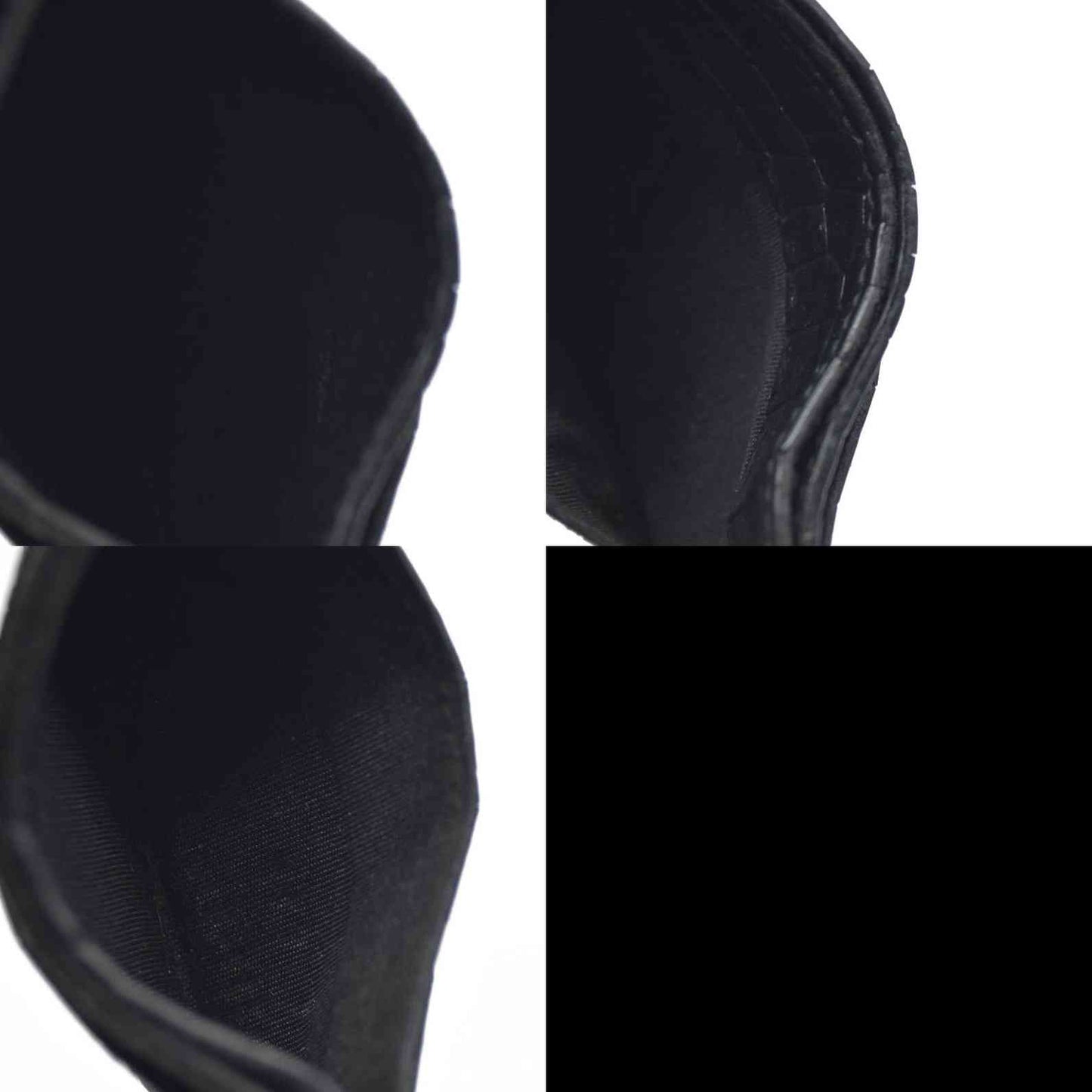 AUCTION $345 Jimmy Choo Logo Embossed Leather Card Case Black