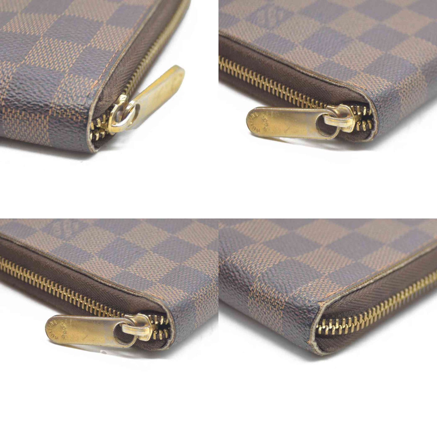 Louis Vuitton Damier Zippy Zip Around Organizer Long Wallet Brown CA0059