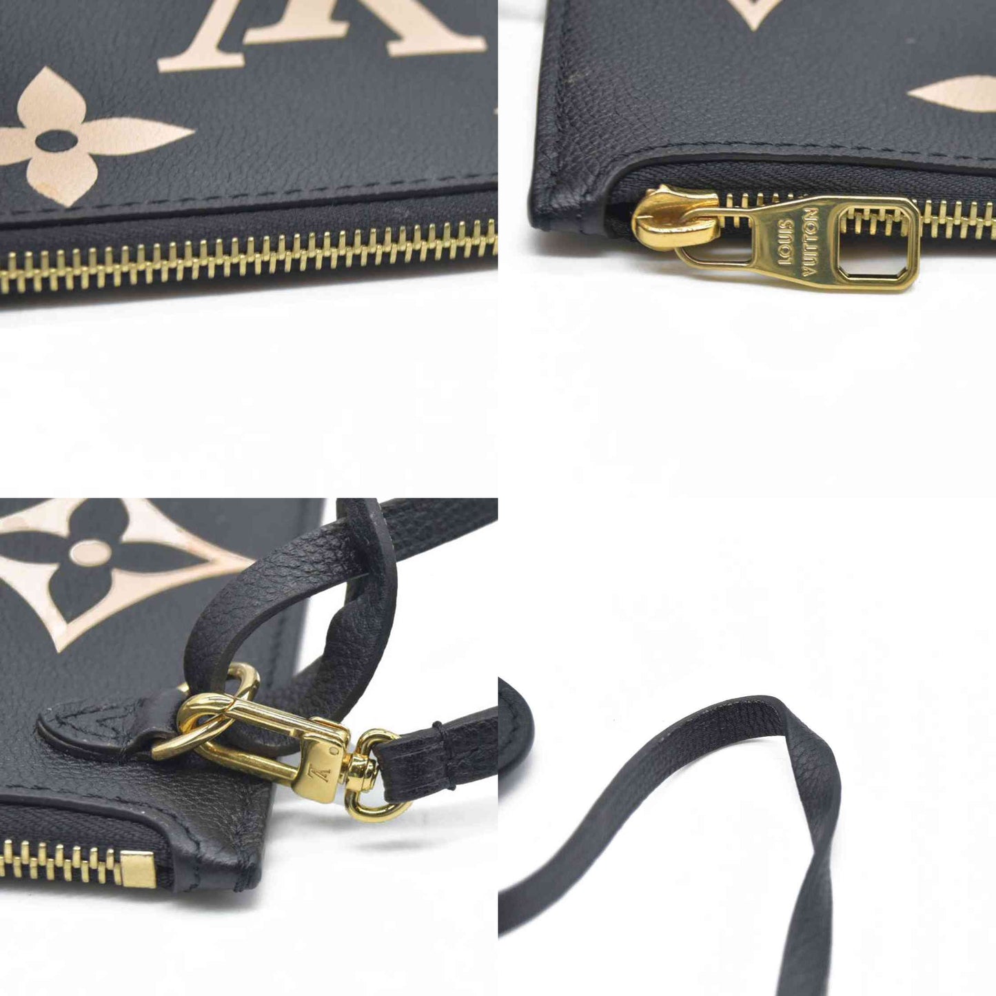 AUCTION $1200 Louis Vuitton Monogram Empreinte Bicolor Neverfull MM GM Pochette
