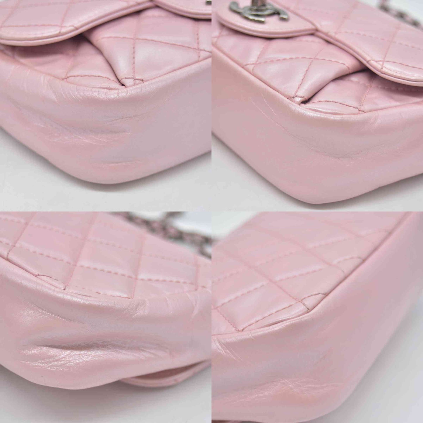 $3200 Chanel  Coco Pleats Flap Bag Pink
