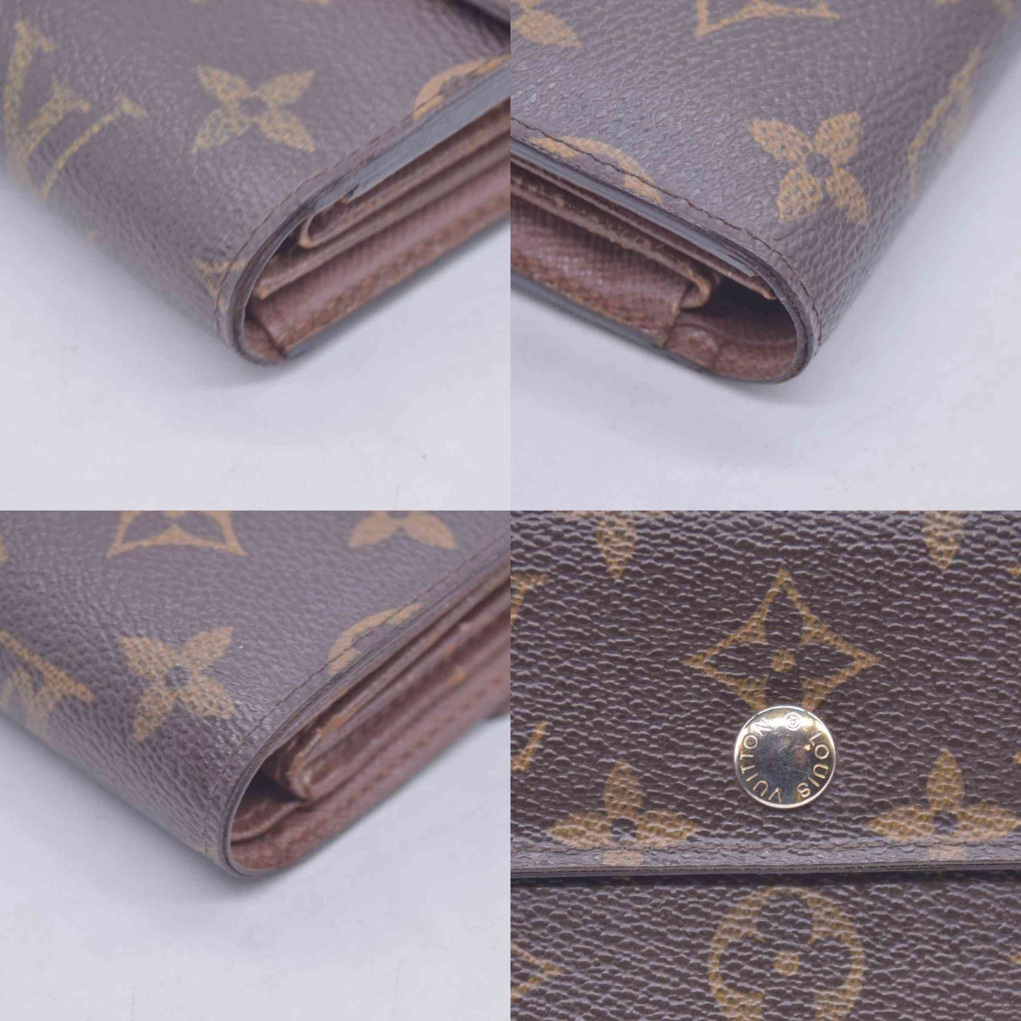 $550 Louis Vuitton Monogram Porte Tresor Etui Papiers Wallet