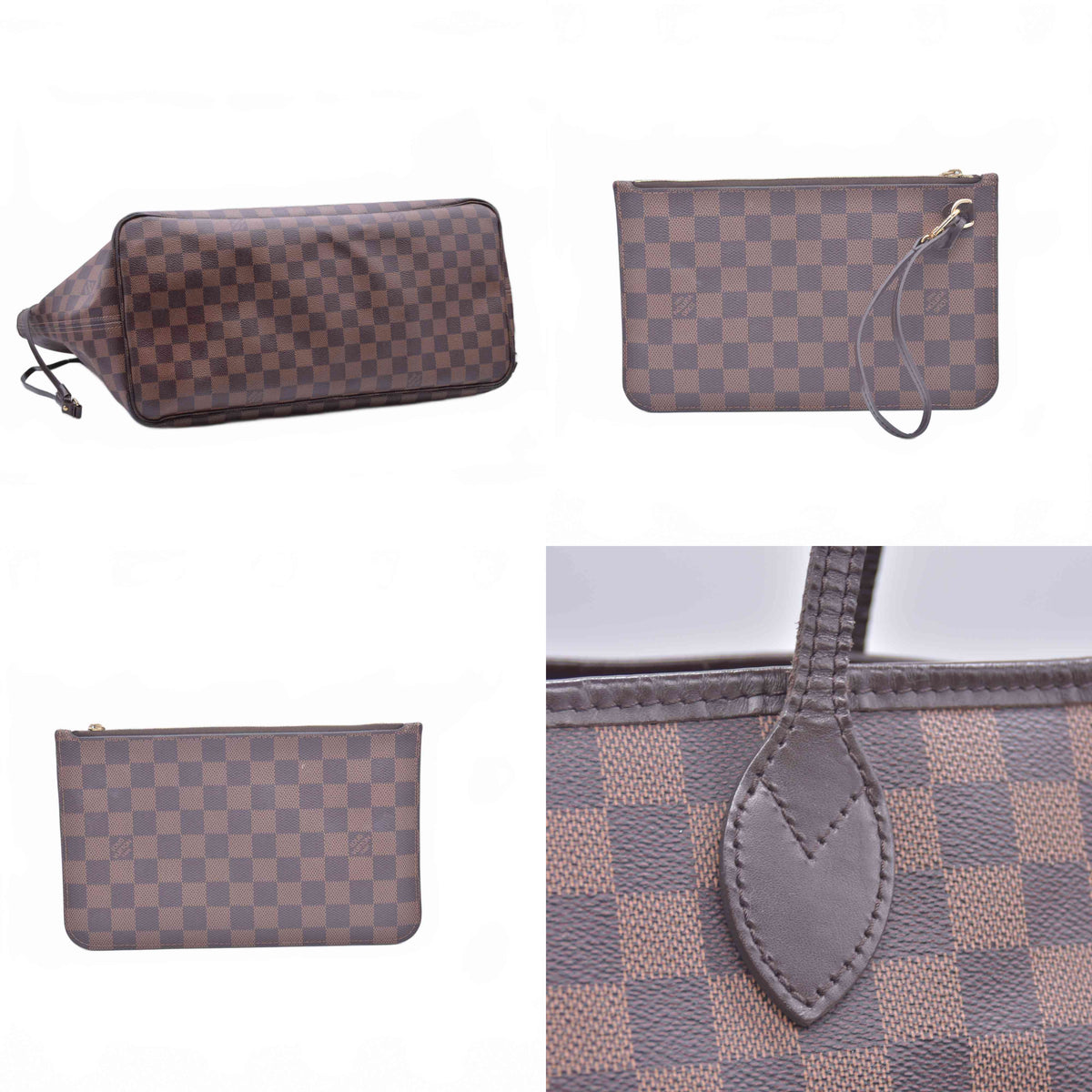 $2310 2018 Louis Vuitton Damier Ebene Neverfull GM with Pouch SD4128 10021108