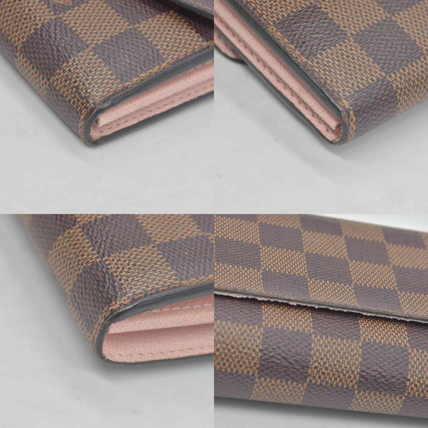 $775 2019 Louis Vuitton Damier Portefeuille Sarah Rose Ballerine Long Wallet CA4129
