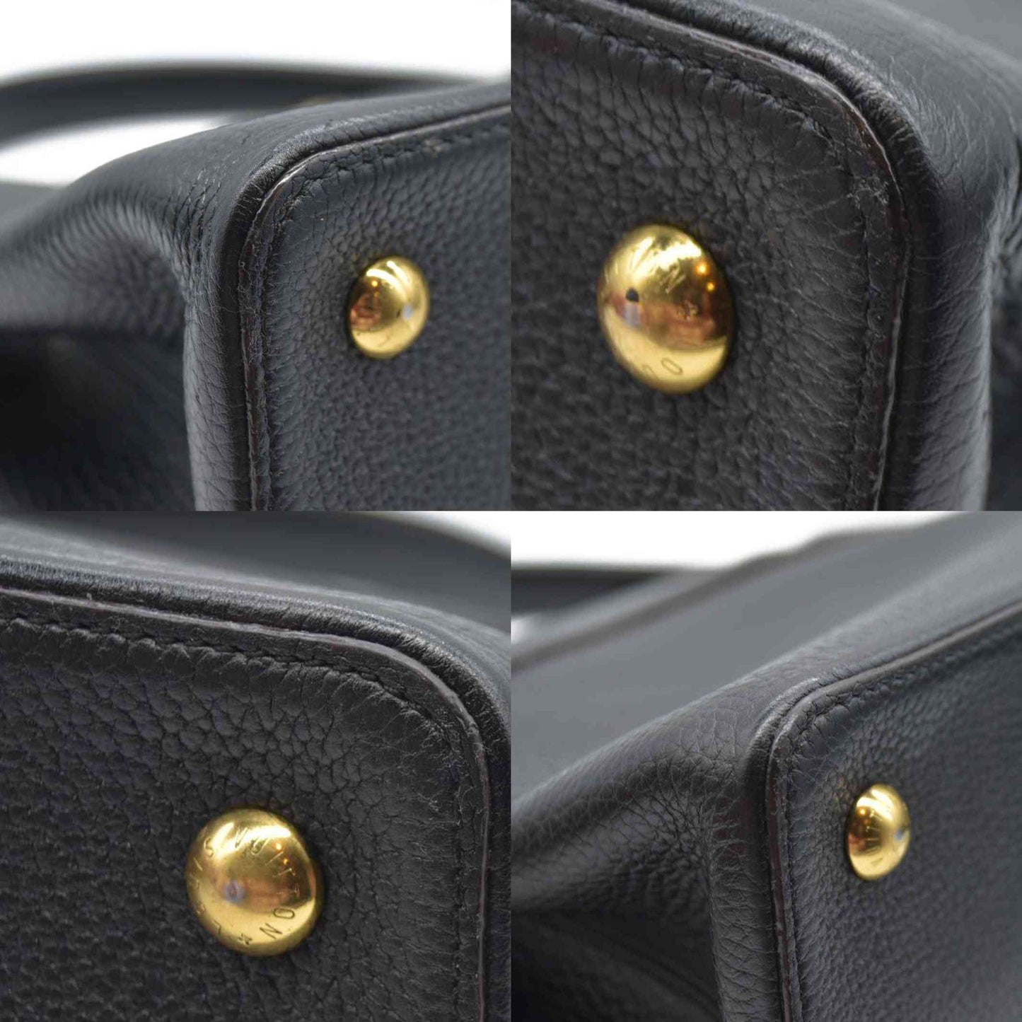 Louis Vuitton  Taurillon Capucines MM Black $7700