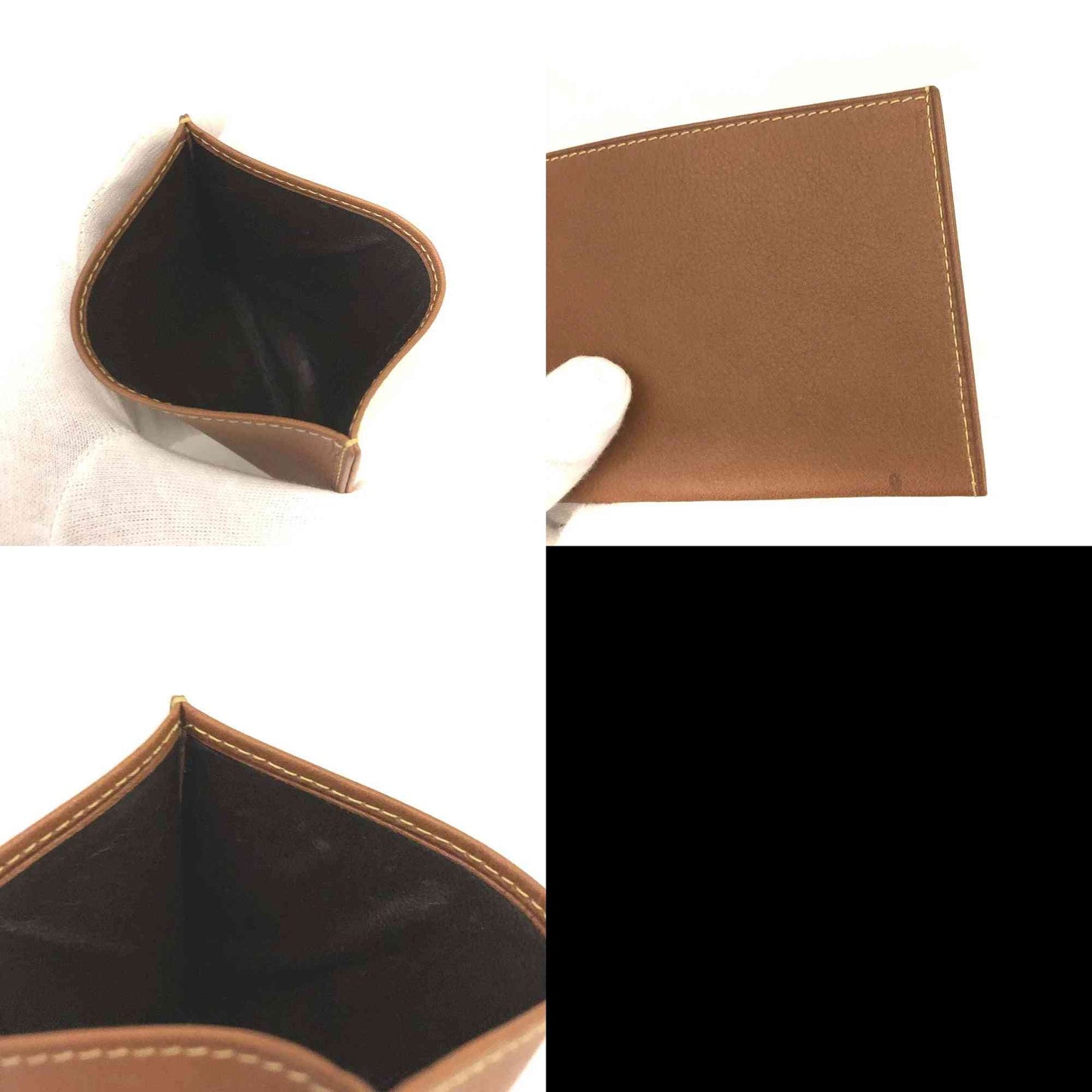 LOEWE Logo Leather Card Case Brown