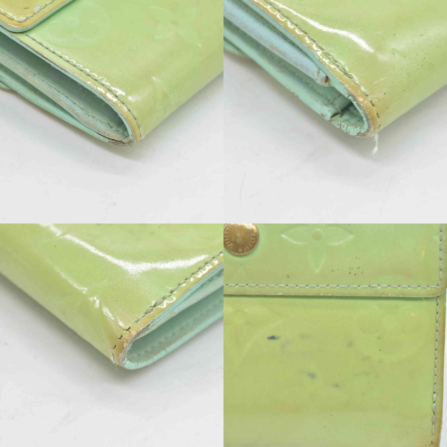 $655 Louis Vuitton Vernis Patent Leather Elise Wallet