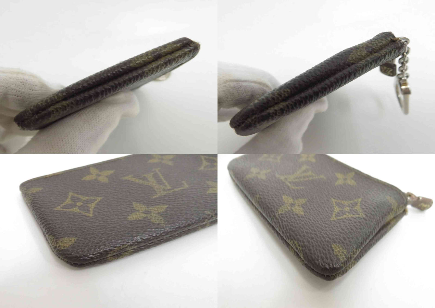 $345 LOUIS VUITTON Monogram Coin Purse Key Pochette Cles 8904ET