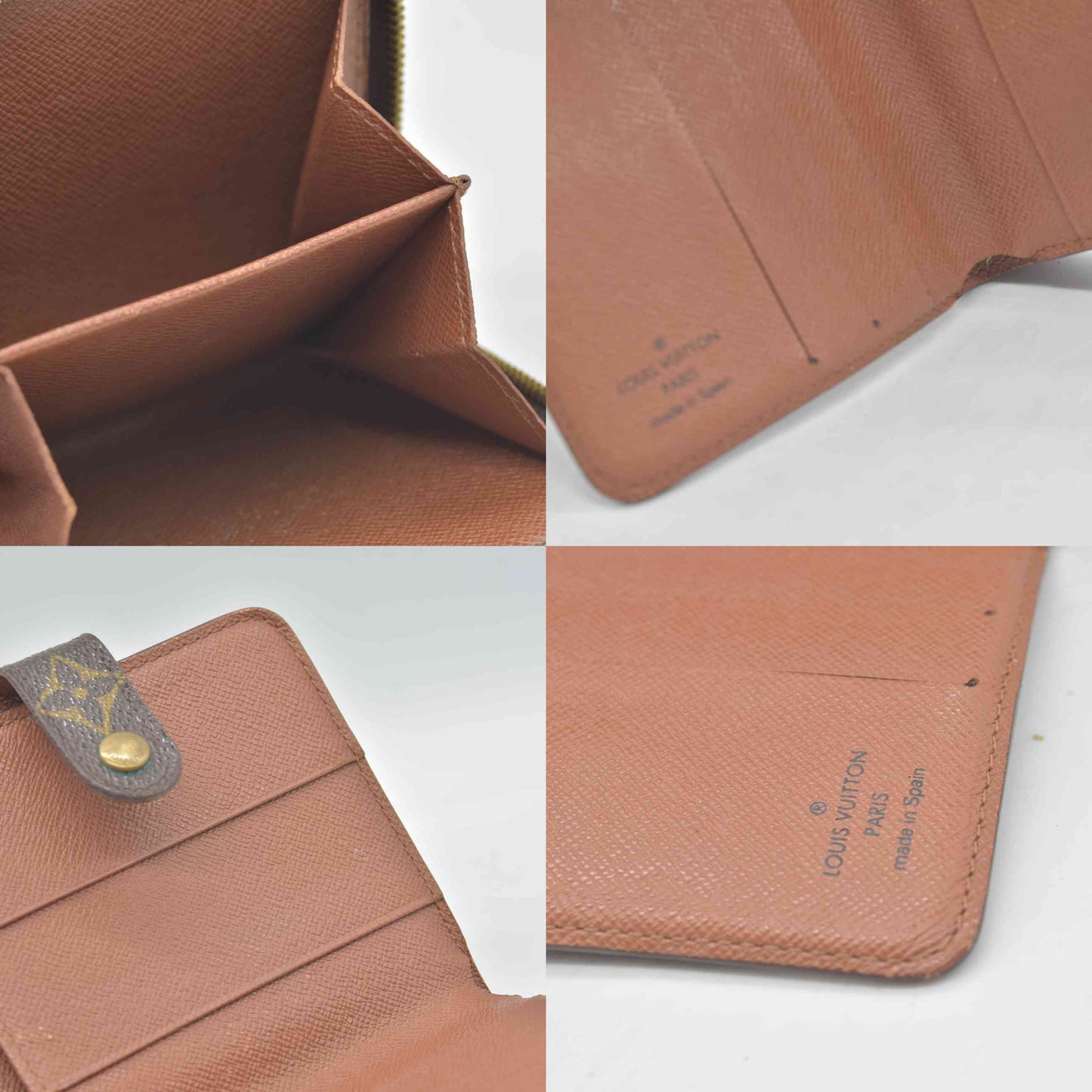 $590 1999 Louis Vuitton Monogram Compact Zippe Zipped Wallet CA0949