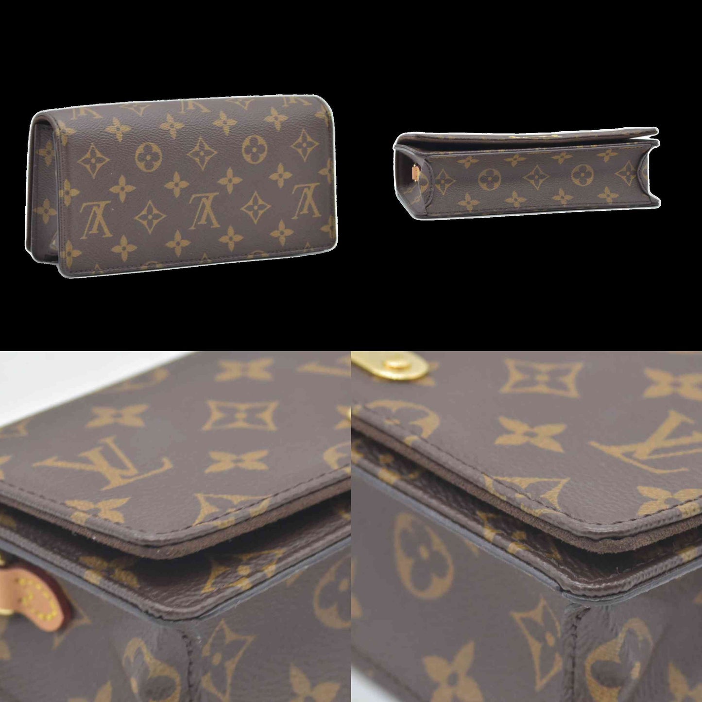 $1750 Louis Vuitton  Monogram Lily Wallet On Chain RFID Crossbody France