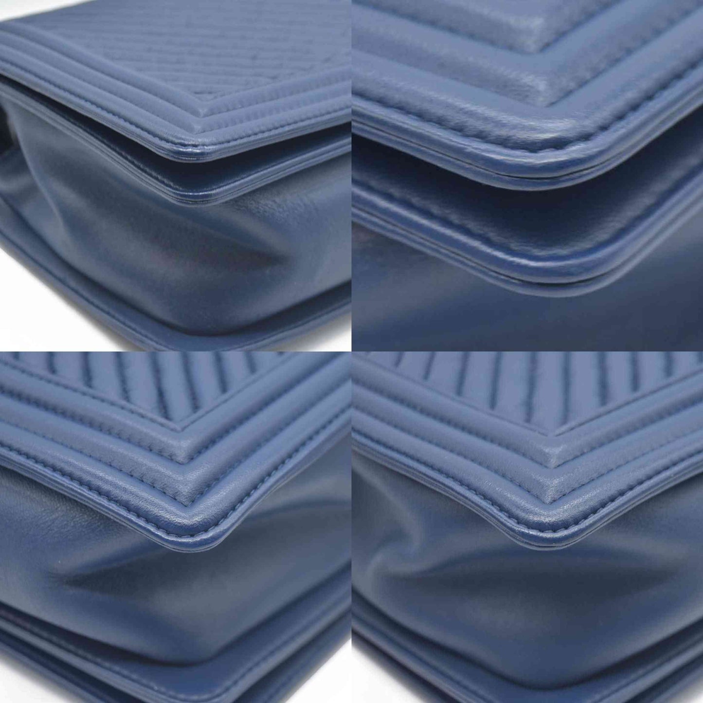 $7000 Chanel Boy Flap Bag Chevron Wrinkled Lambskin New Medium