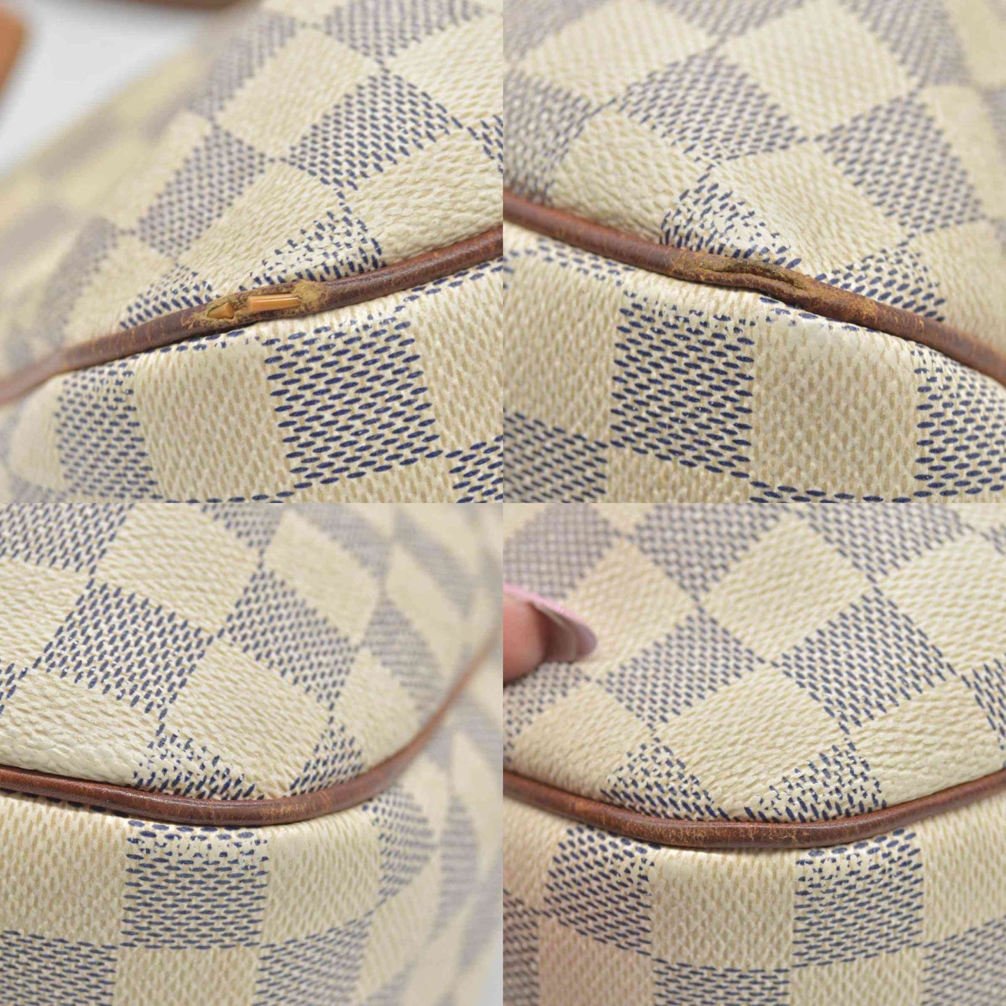 $1270 2012 Louis Vuitton Damier Azur Siracusa PM MI0142