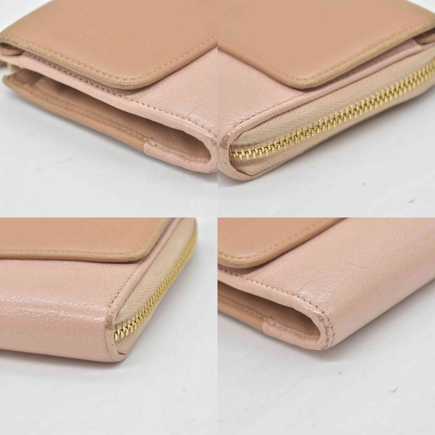 $525 Chloe Indy Leather Zippy Long Wallet Purse Pink