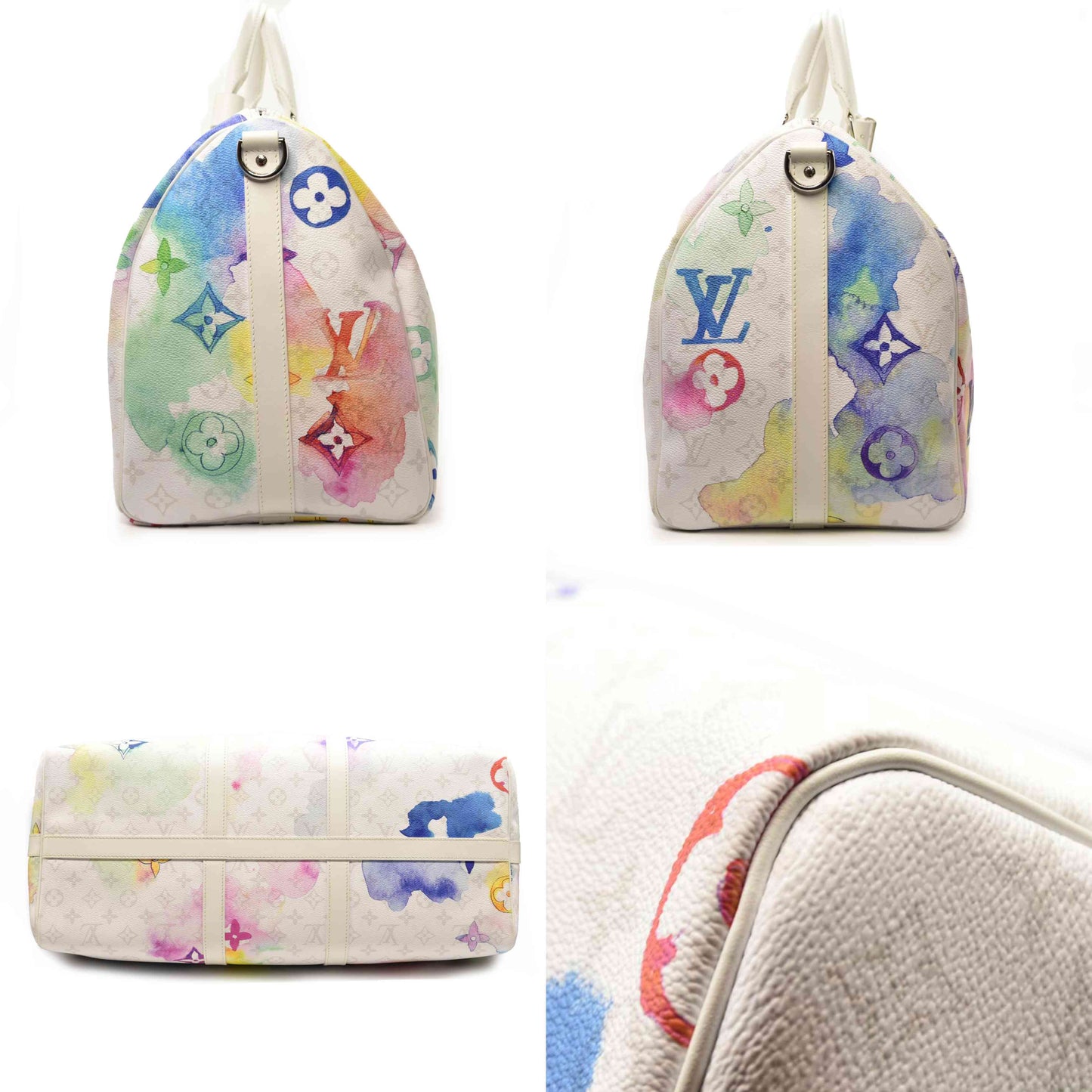 LOUIS VUITTON Monogram Watercolor Keepall Bandouliere 50 Multicolor RFID