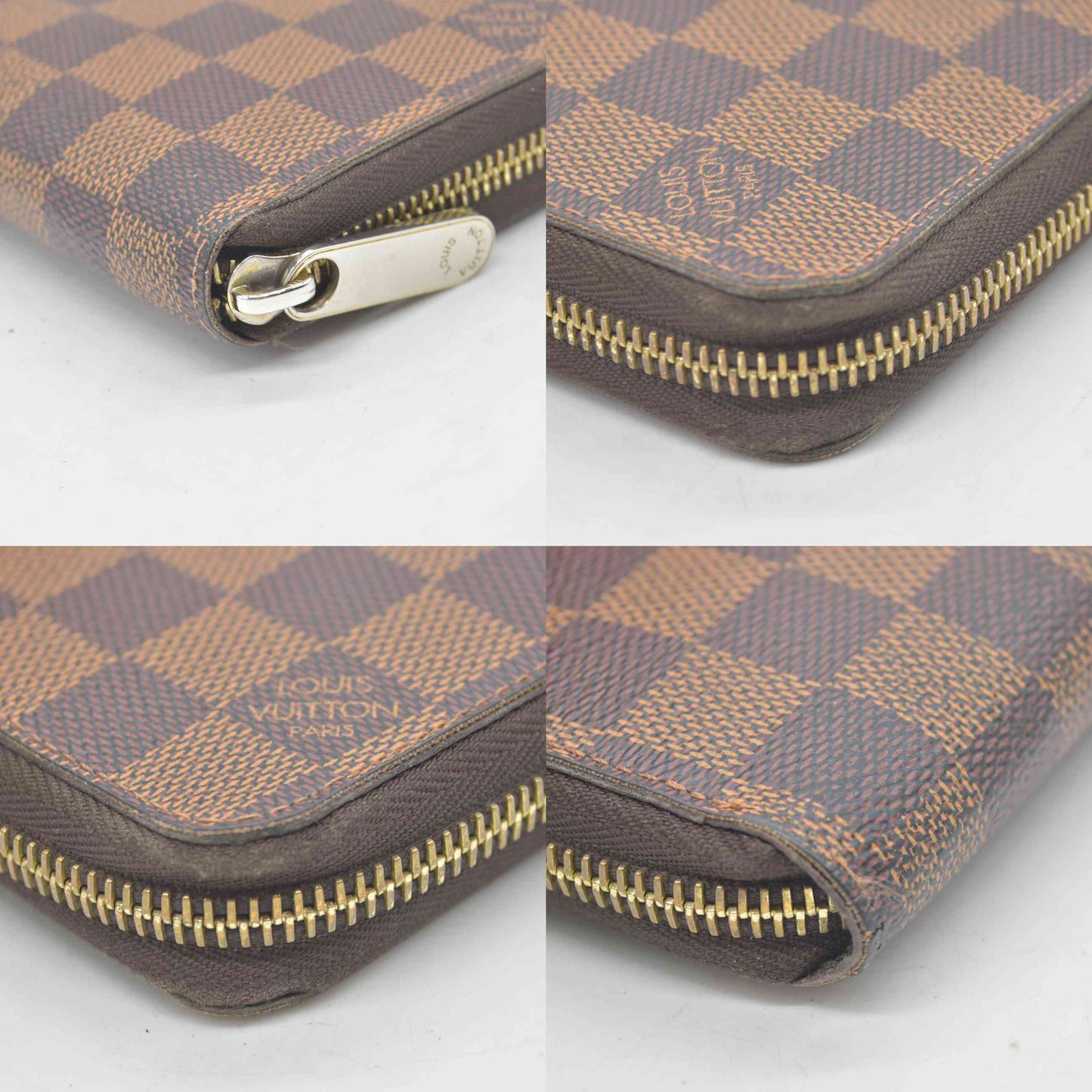 $915 2014 Louis Vuitton Damier Ebene Zippy Wallet CA3174