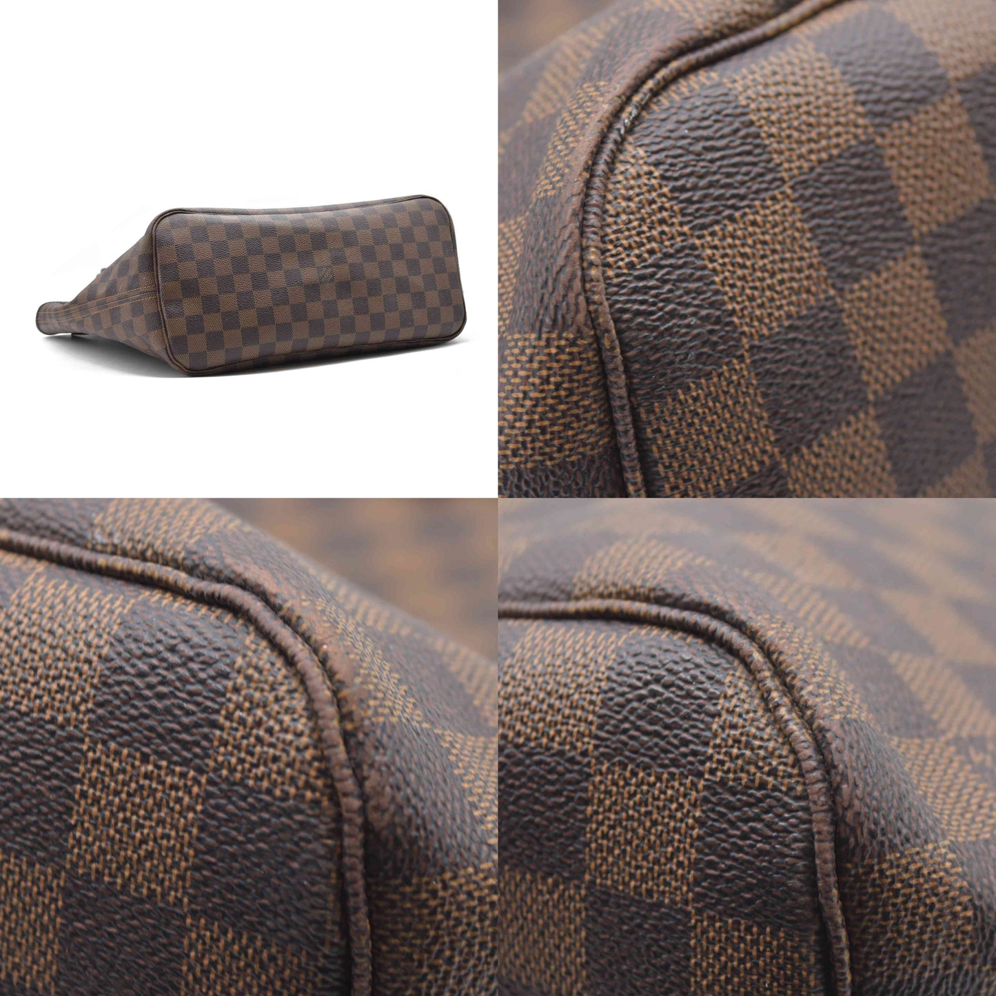 $2170 Louis Vuitton  Damier Ebene Neo Neverfull MM Rose Ballerine 2020 SD0270