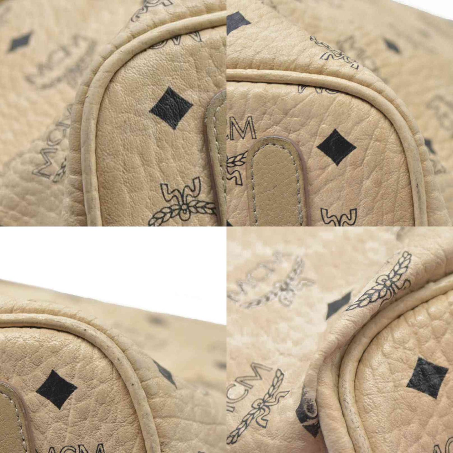$770 MCM Tote Beige Medium Liz Reversible Tote
