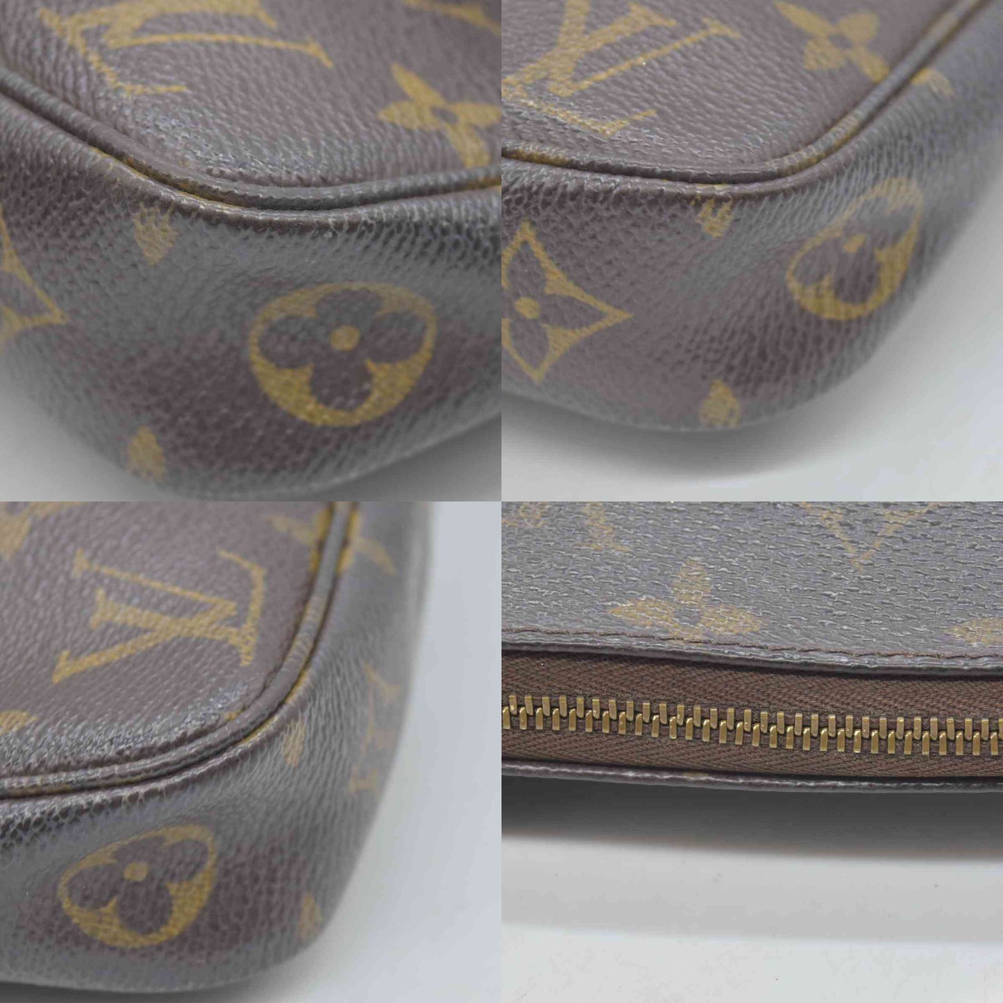 $1290 2001 Louis Vuitton Accessories Pouch Pochette Accessoires Brown Monogram SD0061