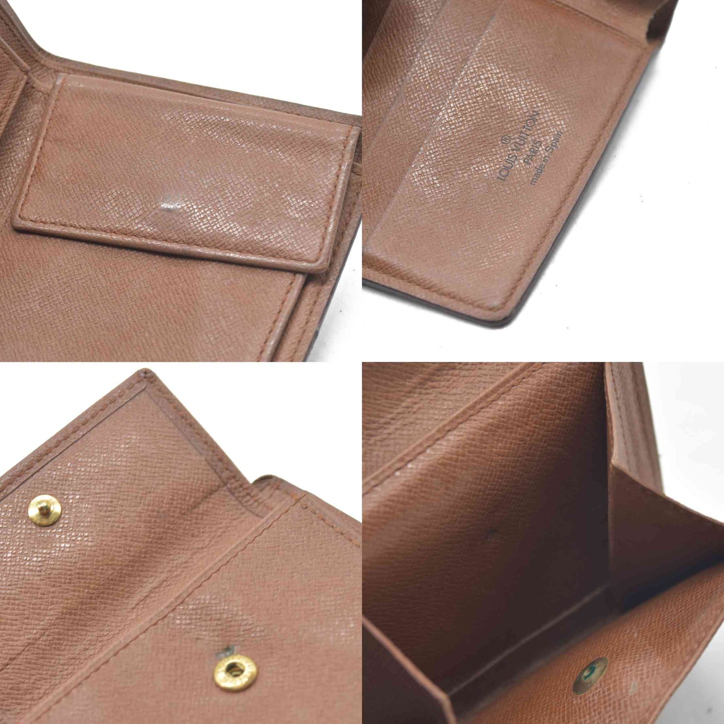 CA0943 1993 $545 Louis Vuitton Monogram Porte-Billets Cartes Credit Monnaie Wallet