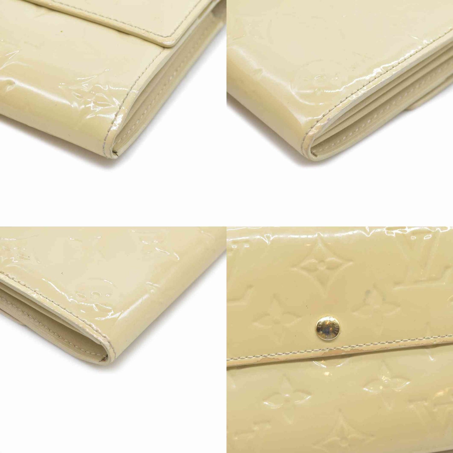 $840 Louis Vuitton Monogram Vernis Porte Feuille Sarah Long Bifold Wallet TN4180