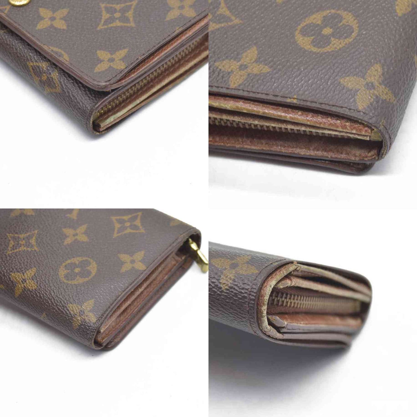 $560 Louis Vuitton  Monogram Porte-Monnaie Tresor Wallet