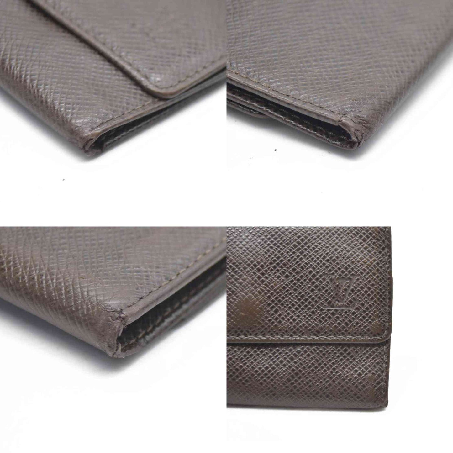 AUCTION $415 Louis Vuitton  Taiga 6 Key Holder Grizzli