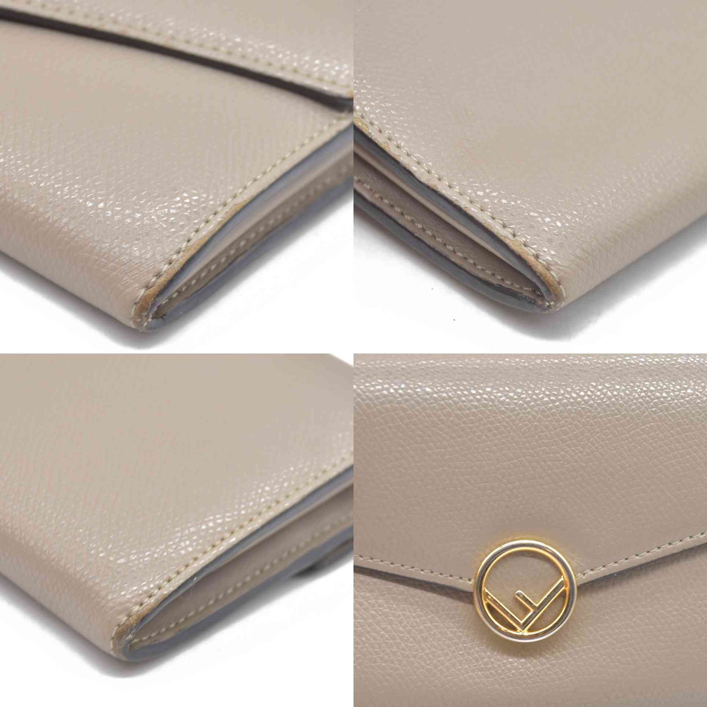 $900 FENDI Bugs F is Leather Bifold Long Wallet