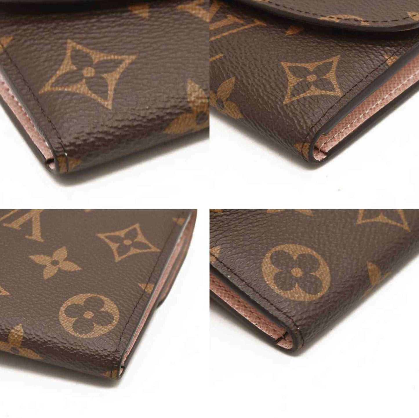 LOUIS VUITTON Monogram Emilie Wallet Rose Ballerine