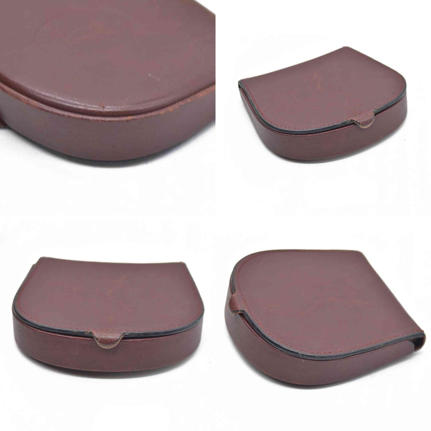 Cartier Red Must de Cartier Leather Coin Pouch Dark red