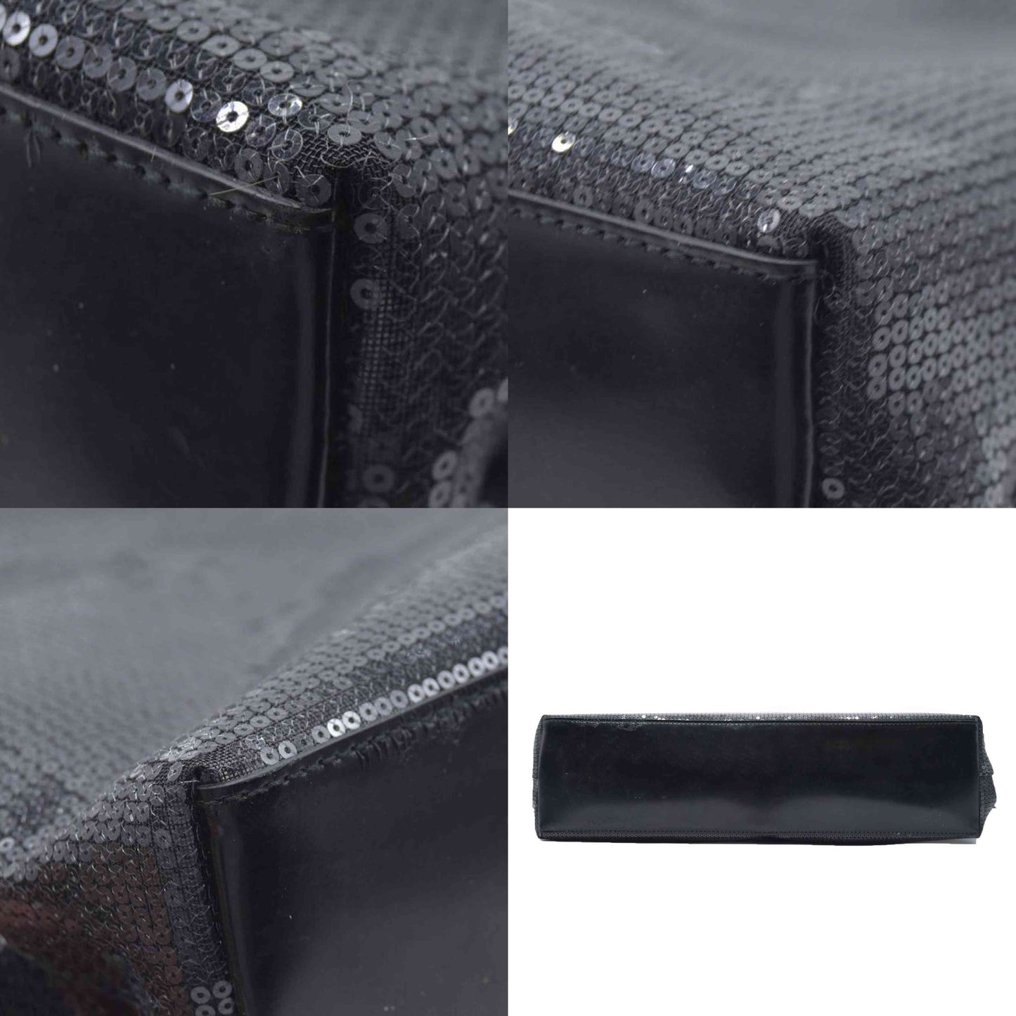 $2100 Prada Enameled Metal Triangle Sequin Tote Bag