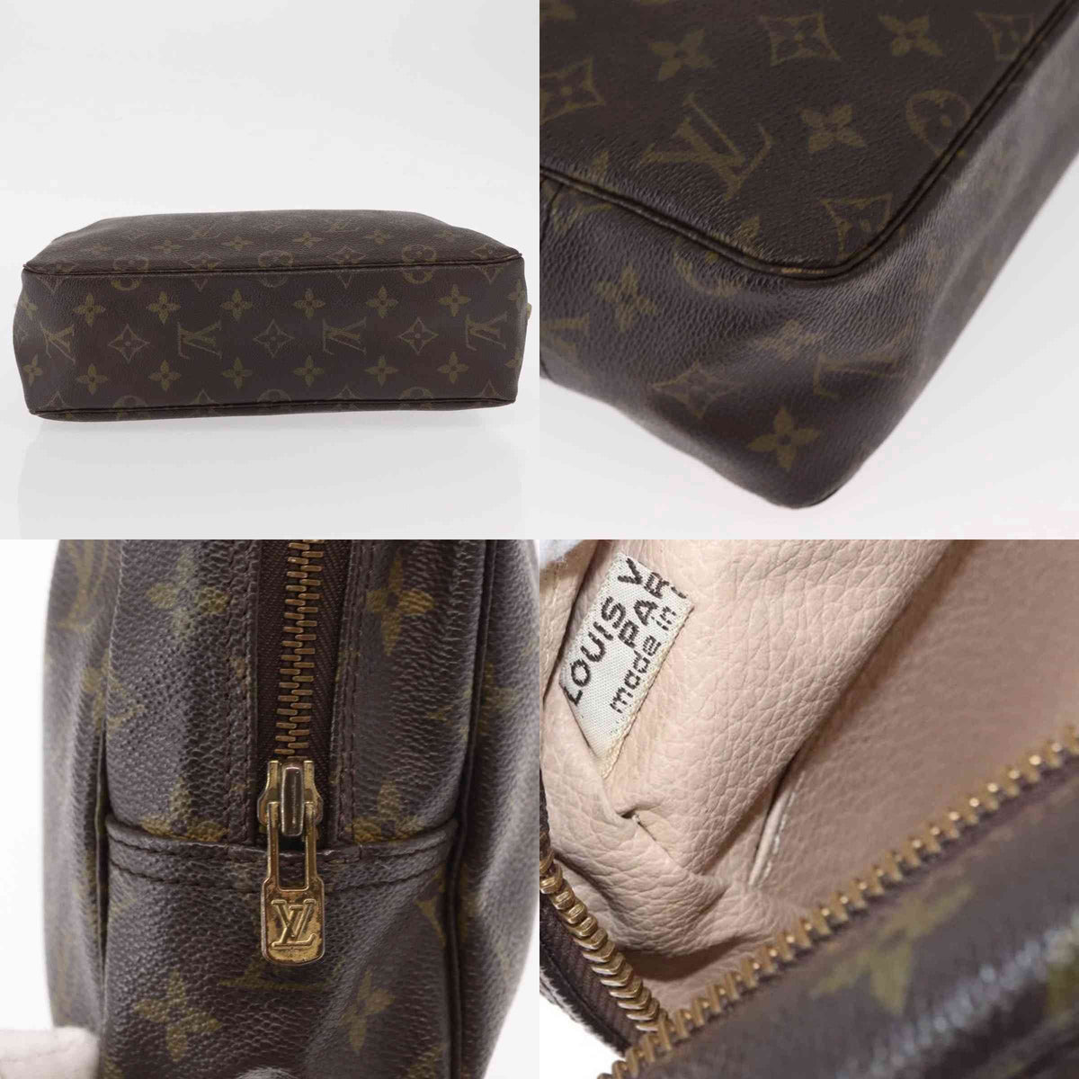 $600 LOUIS VUITTON Monogram Trousse Toilette 28 VINTAGE FRANCE