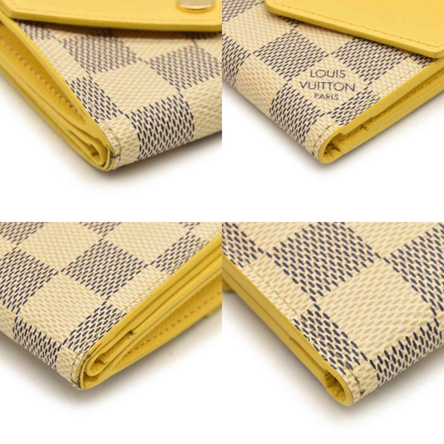 LOUIS VUITTON Damier Azur Zoe Wallet Pineapple  MI1179