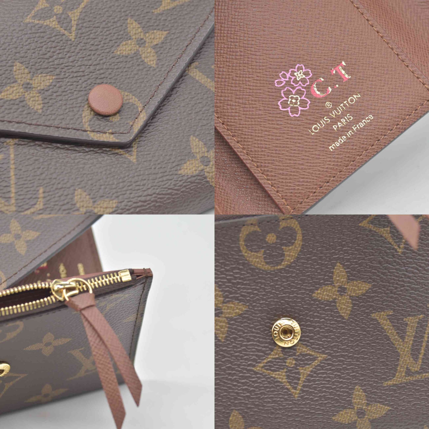 $605 Louis Vuitton Monogram Victorine Wallet SP4167 2017