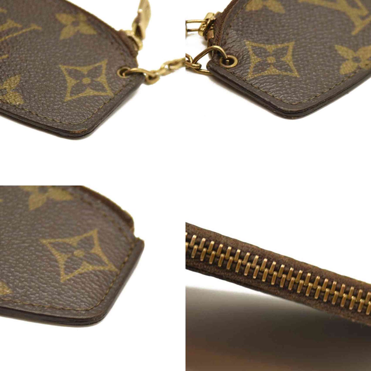 Louis Vuitton Monogram Etui Crepier Coin Purse Wallet Brown 8092AN