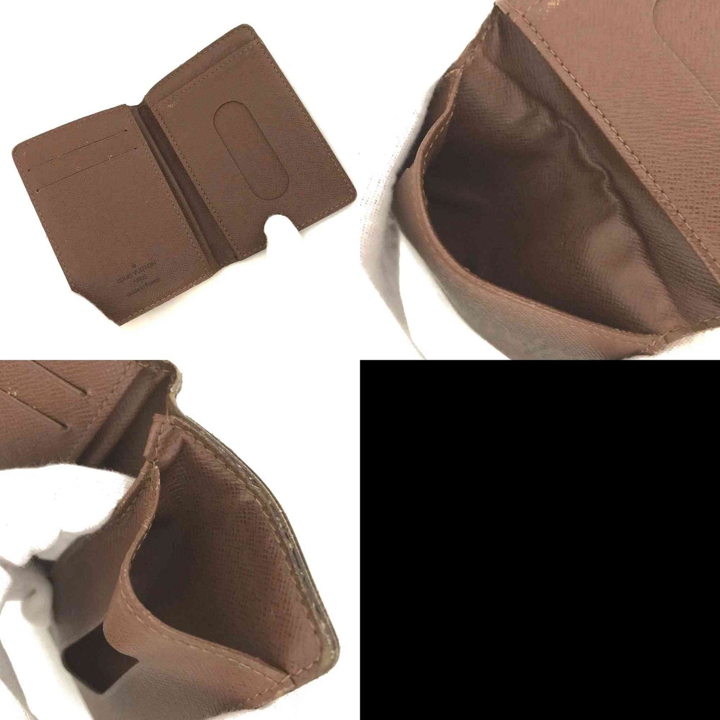 Louis Vuitton Monogram Porte Cartes Pass Vertical Card Case Brown CT3028