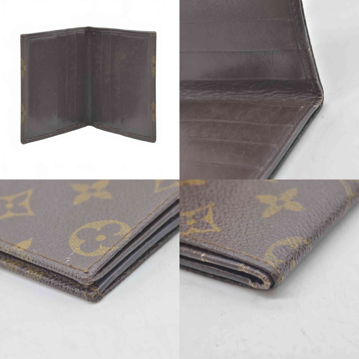 $515 1988 Louis Vuitton Monogram Marco Bifold Wallet Brown 884