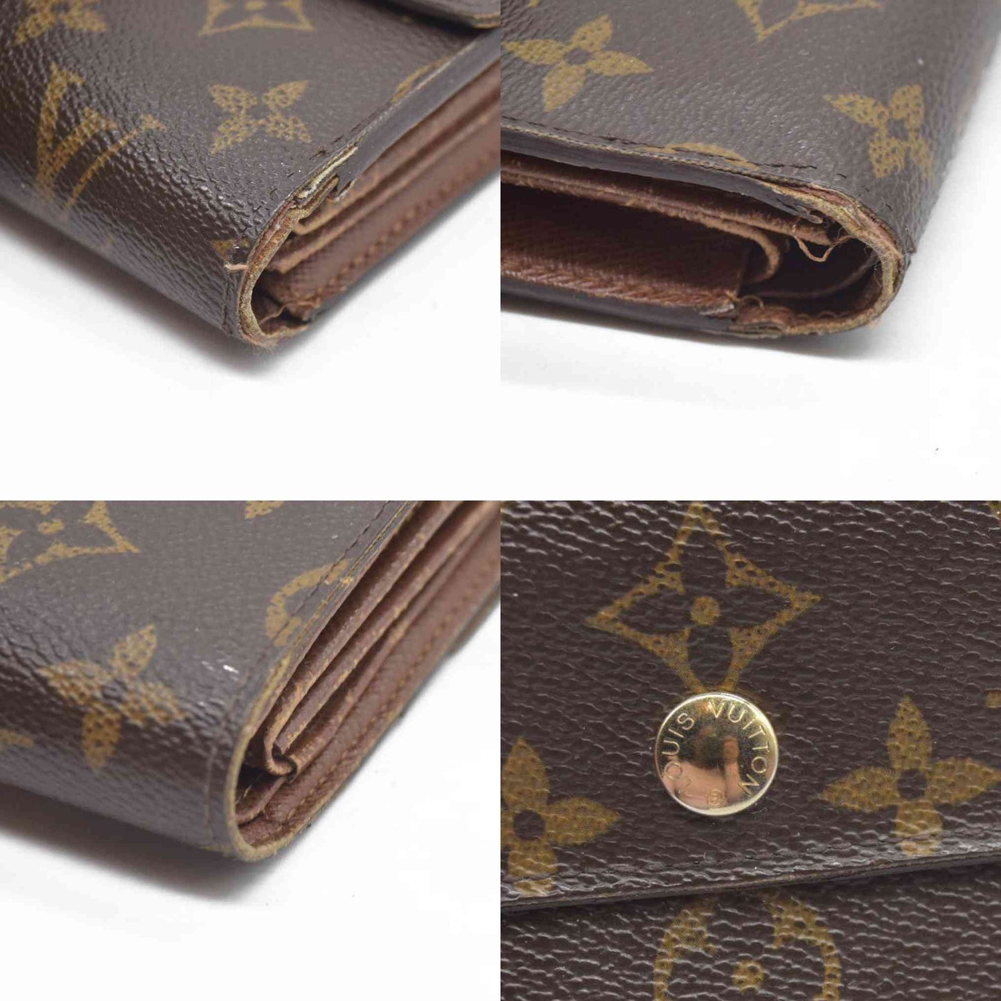 $610 LOUIS VUITTON Monogram Alexandra Trifold Wallet CA2160