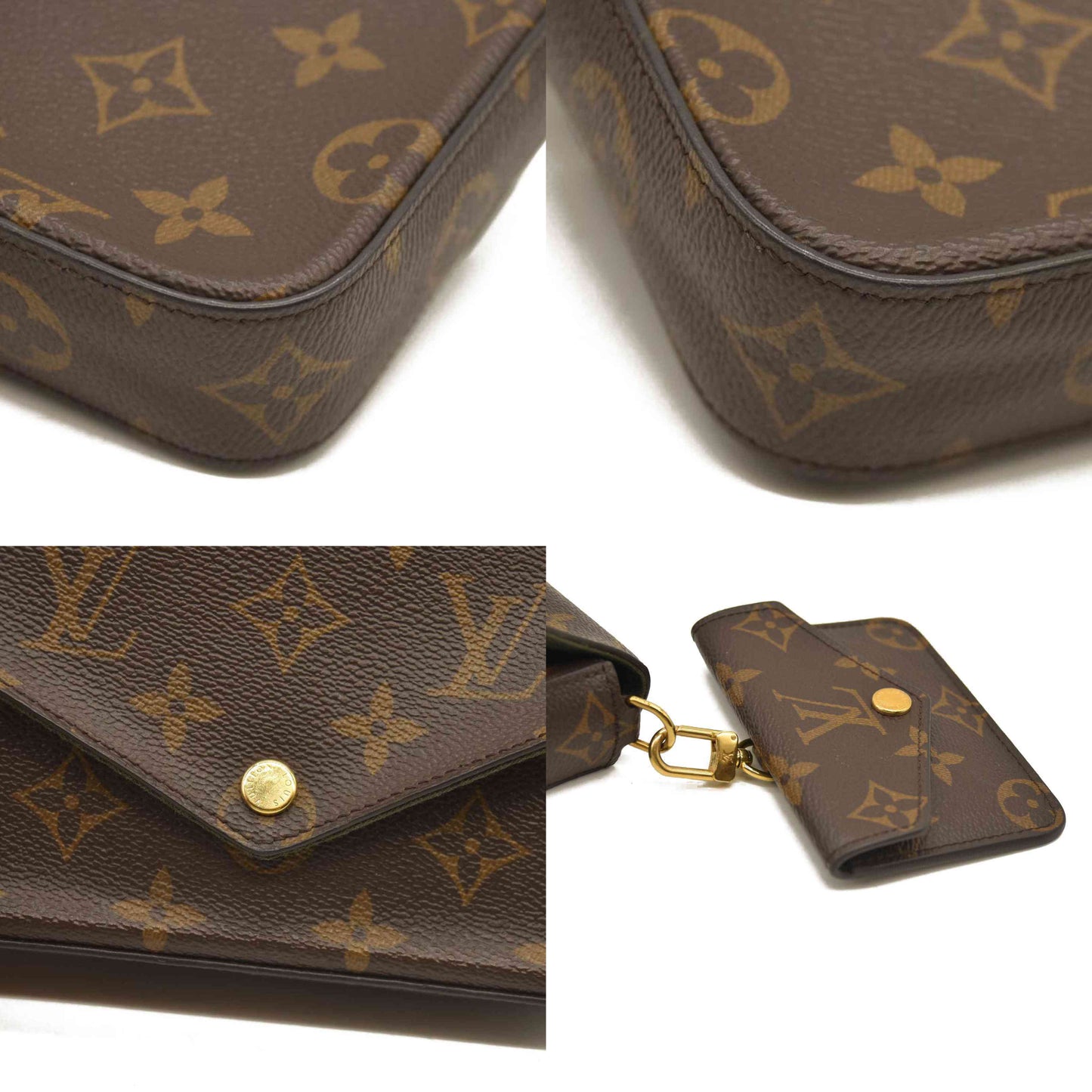 Louis Vuitton  Monogram Felicie Strap & Go Kaki