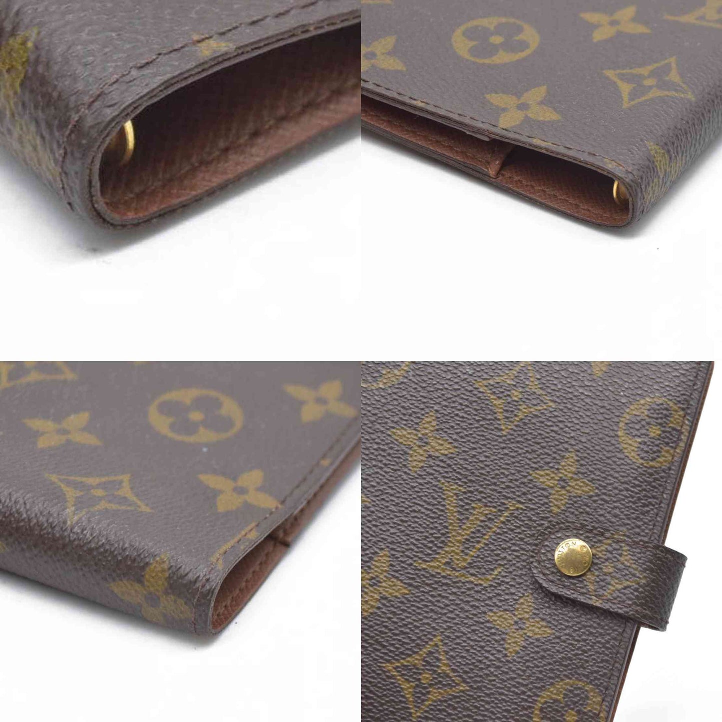 $505 Louis Vuitton Monogram Agenda PM Notebook Cover Brown CA1919
