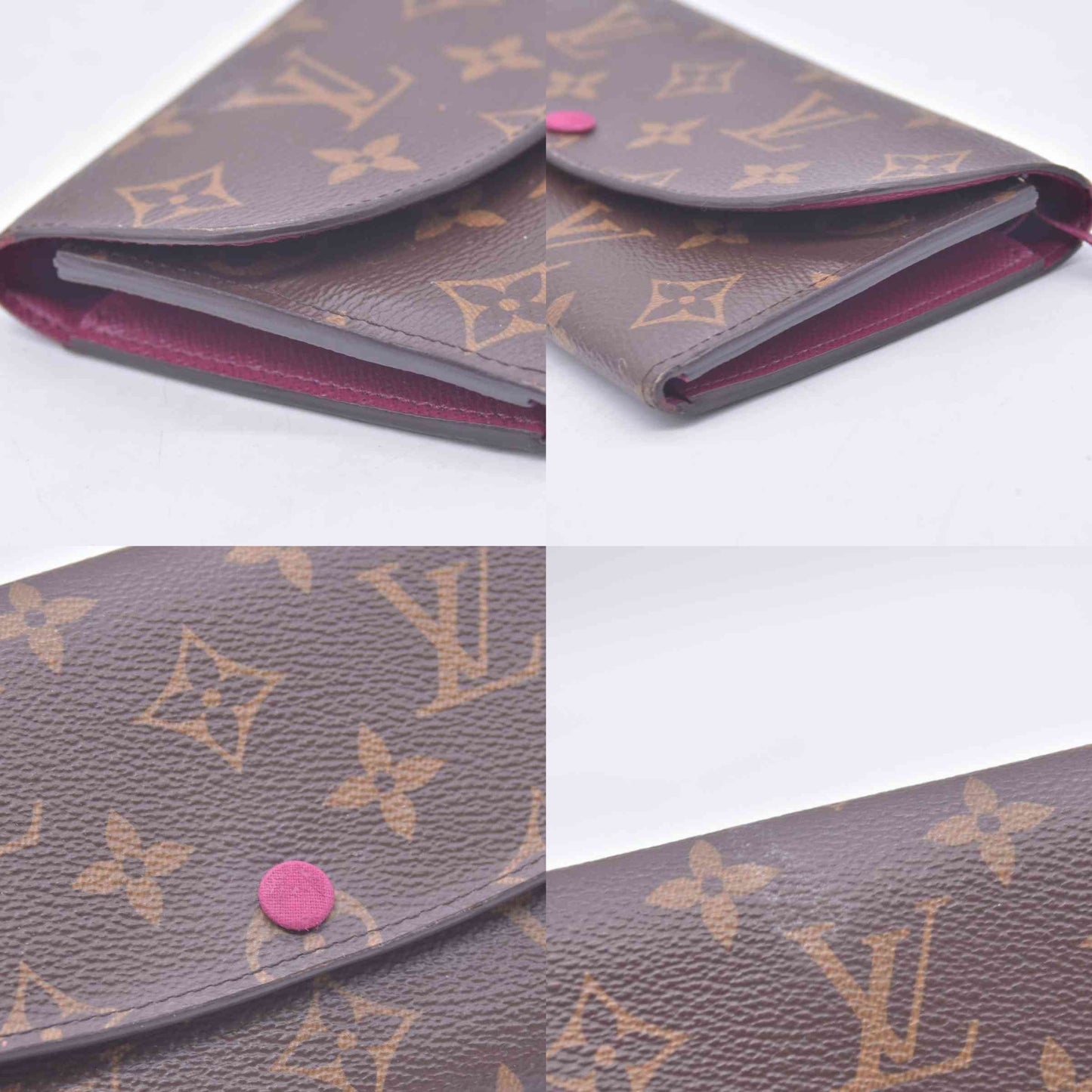 $660 2023 Louis Vuitton Monogram Emilie Wallet Fuchsia VM0213 CONSIGNMENT