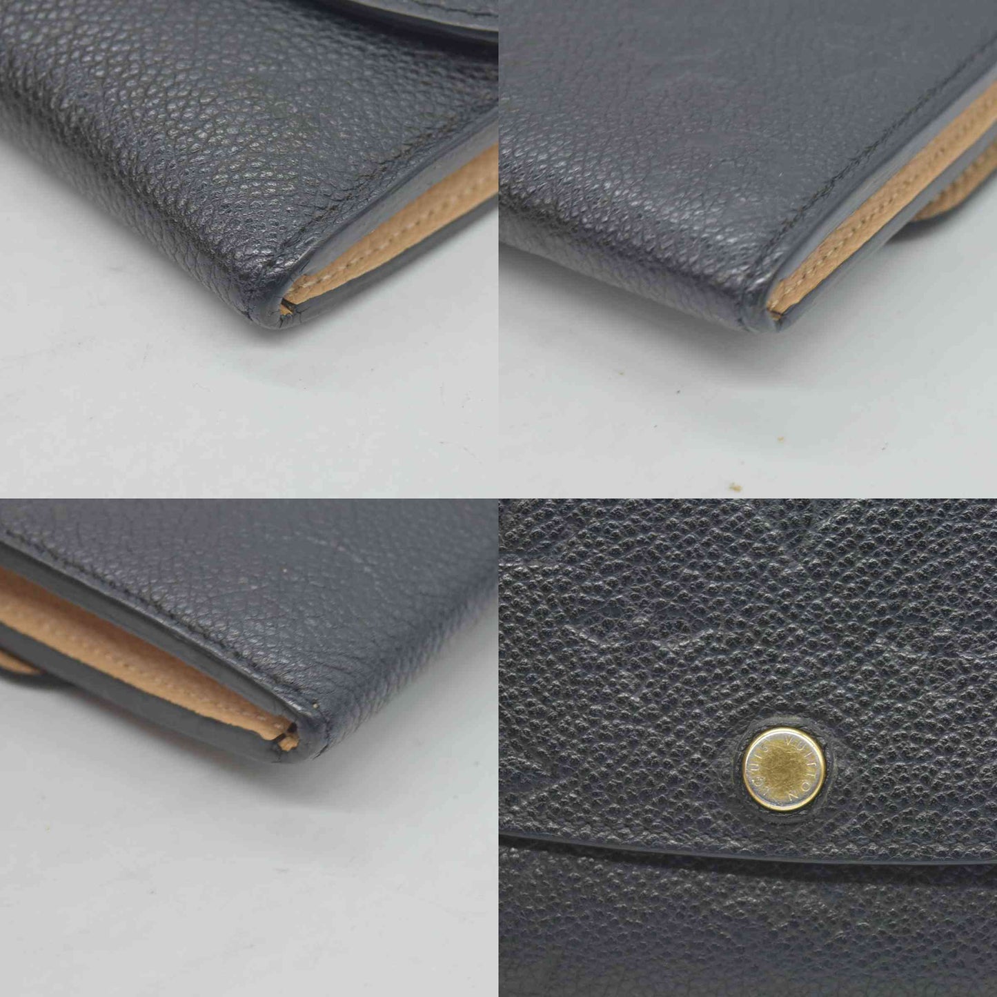 $800 2017 Louis Vuitton Empreinte Emilie Wallet Black Dune CA1127