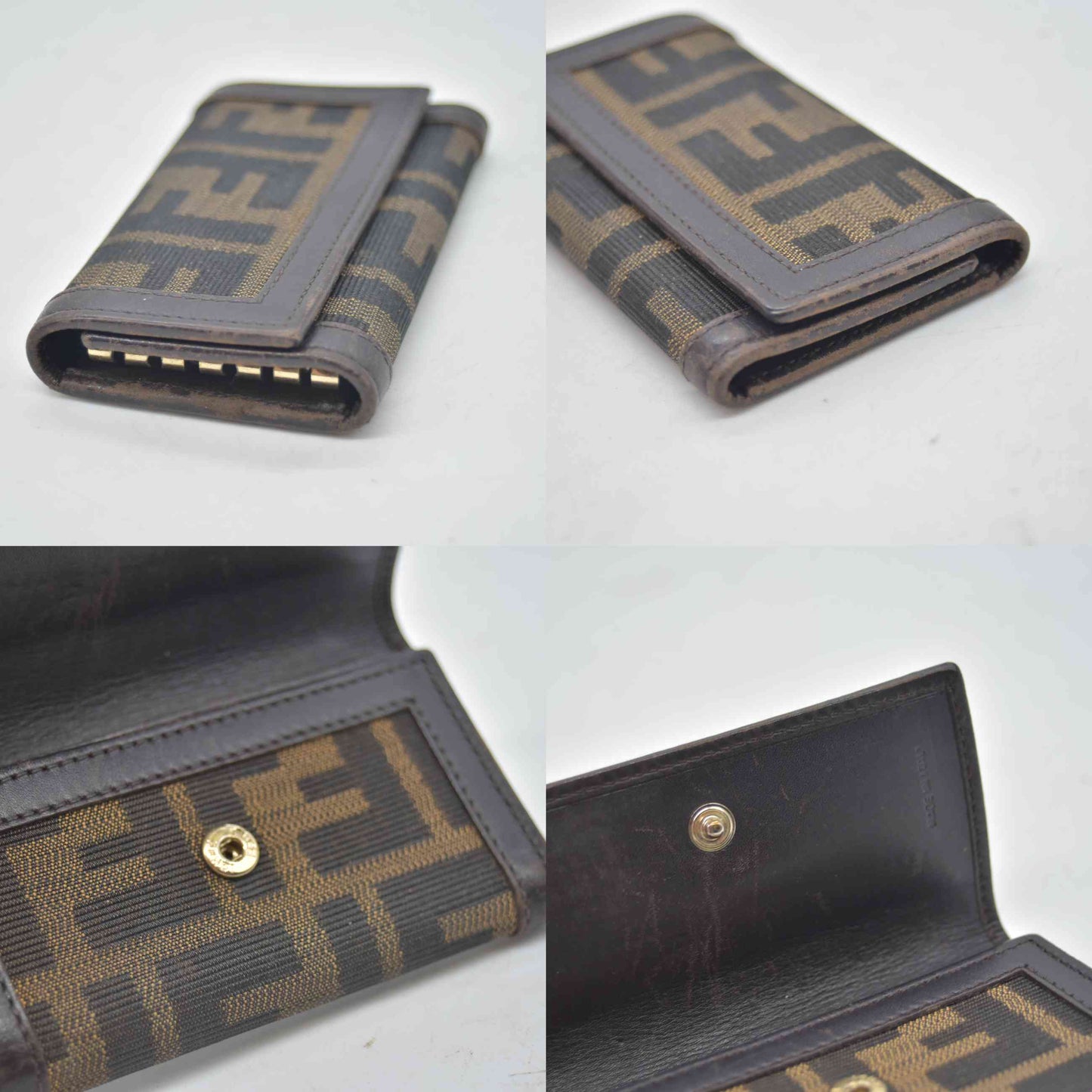 $390 Fendi Logo F 6 Key Holder CONSIGNMENT