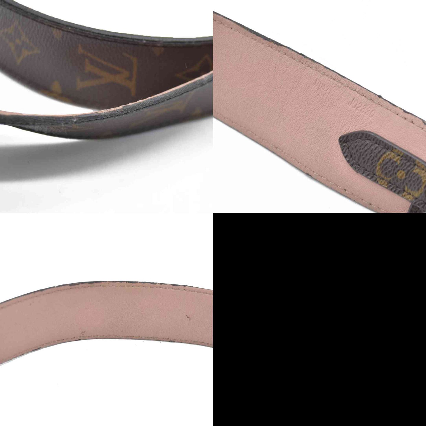 $570 Louis Vuitton  Monogram Bandouliere Shoulder Strap Rose Ballerine