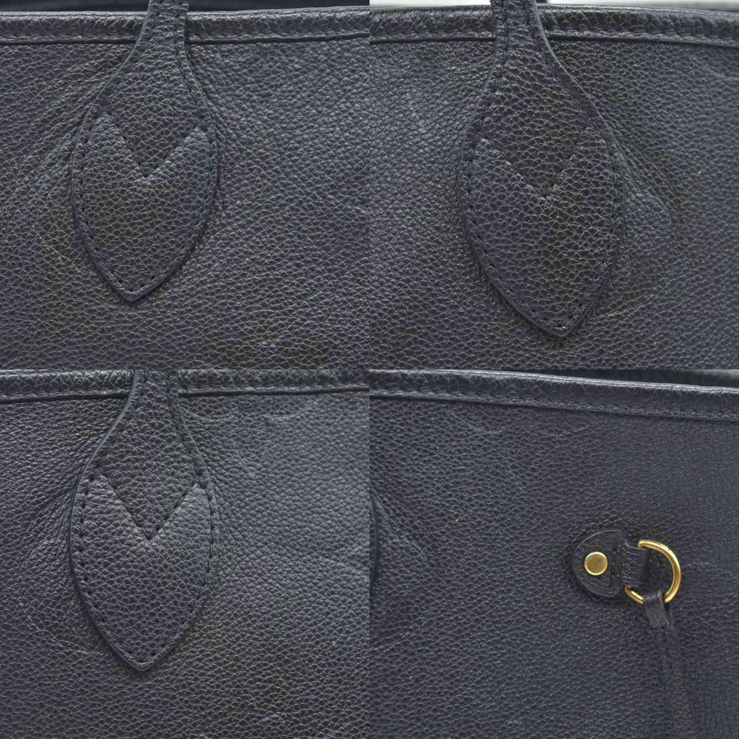 $2940 Louis Vuitton LV Monogram Neverfull  MM Empreinte Black Tote